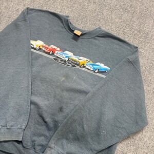 Classic Speed Sweatshirt Men's XL Vintage Care George Cotton Blend Stained Gray